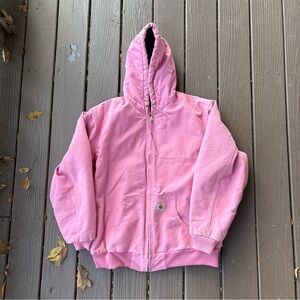 RARE Vintage Carhartt Quilt-Lined Hooded Jacket “Pink Rose” WJ130 PKR Women’s XL